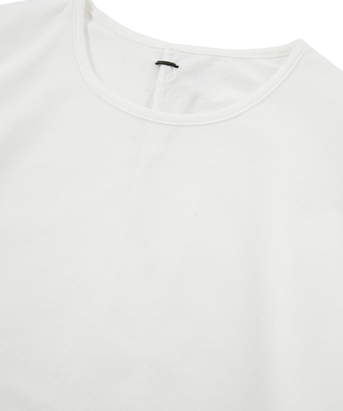 Natural Soft Cotton Plain Stitches Crew Neck T-shirt - WHITE