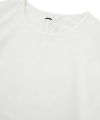 Natural Soft Cotton Plain Stitches Crew Neck T-shirt - WHITE