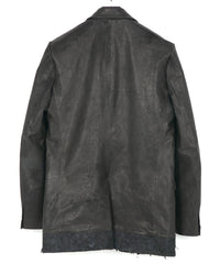 黒染め 蝦夷鹿 白鞣し BONO ジャケット - BLACK