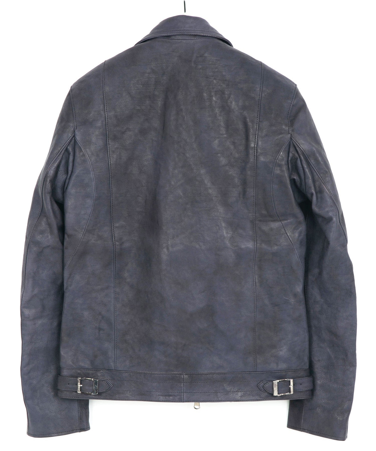 Japan Vegetable Full tanning Calf skin Garment Burning Dyed "SPEEDER" Double Riders - STONE PURPLE