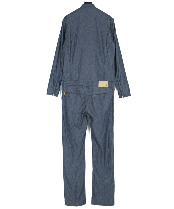 6oz オーガニック コットン デニム BULLET シングルライダース カバーオール RIGID - INDIGO