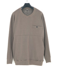 Stretch Cotton Polyester Knit Backside Velor finish Sweat Shirts - OLIVE