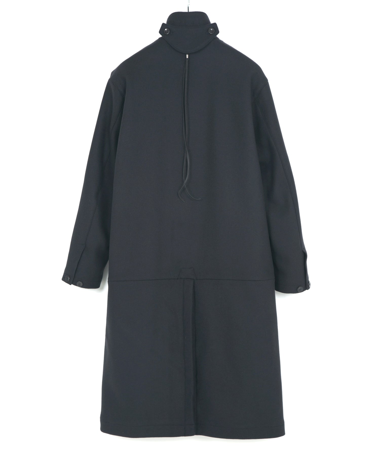 ダブル ウェービング メルトン バイカーロングコート- NAVY – STRUM