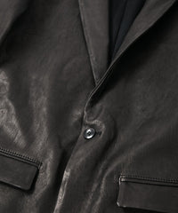 黒染め 蝦夷鹿 白鞣し BONO ジャケット - BLACK