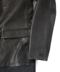 黒染め 蝦夷鹿 白鞣し BONO ジャケット - BLACK