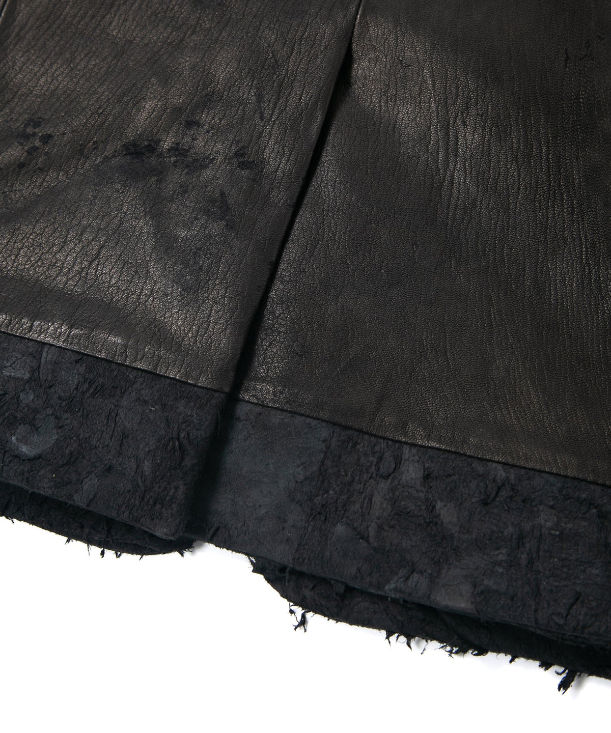 黒染め 蝦夷鹿 白鞣し BONO ジャケット - BLACK