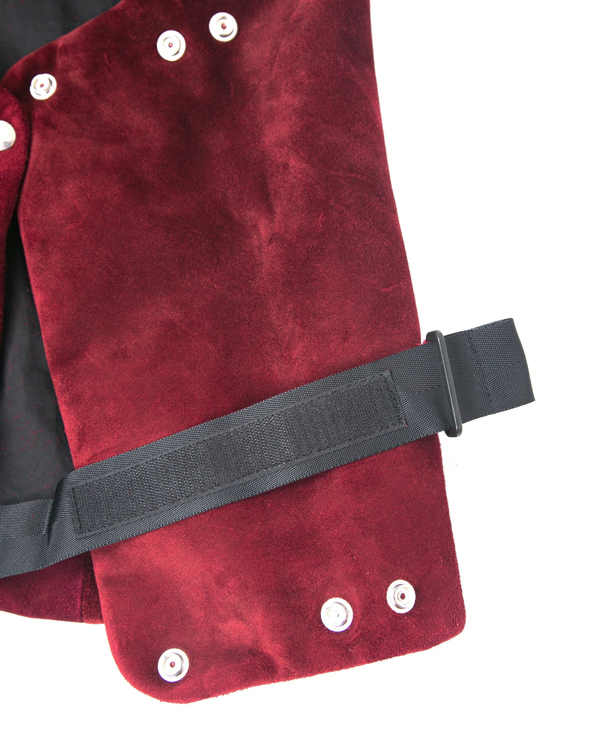 スエード ホースハイド "COOPER" フードダウンベスト - BURGUNDY