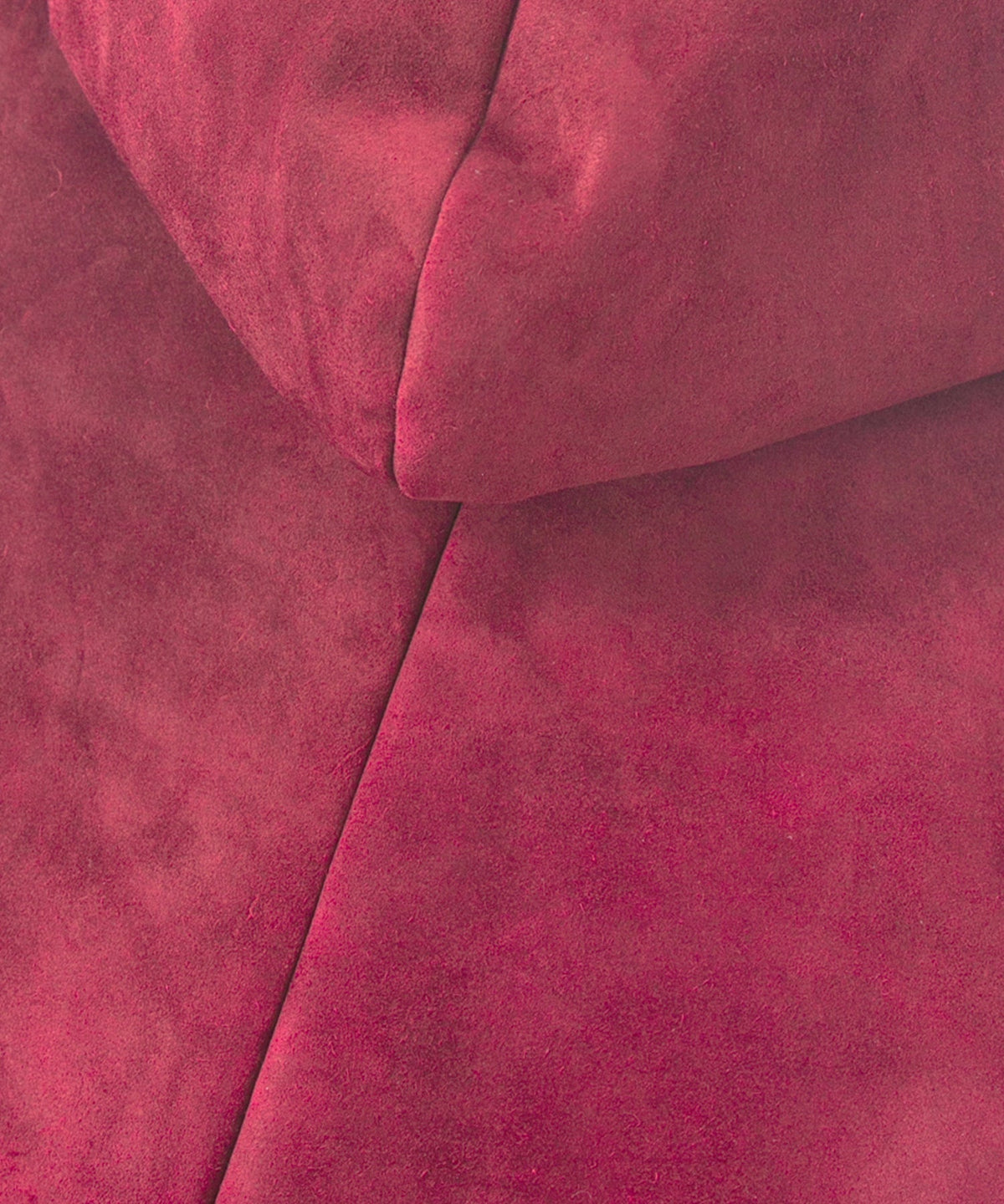 スエード ホースハイド "COOPER" フードダウンベスト - BURGUNDY