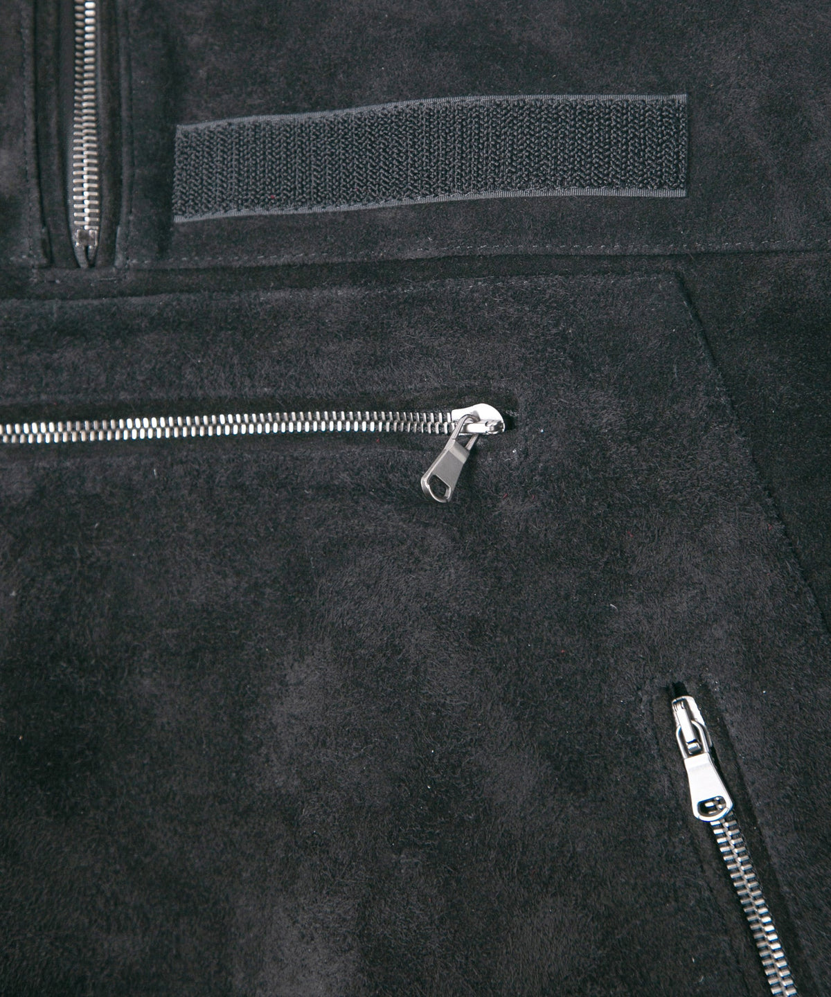 スエード ホースハイド "AD-ROCK" プルオーバー フードブルゾン - BLACK