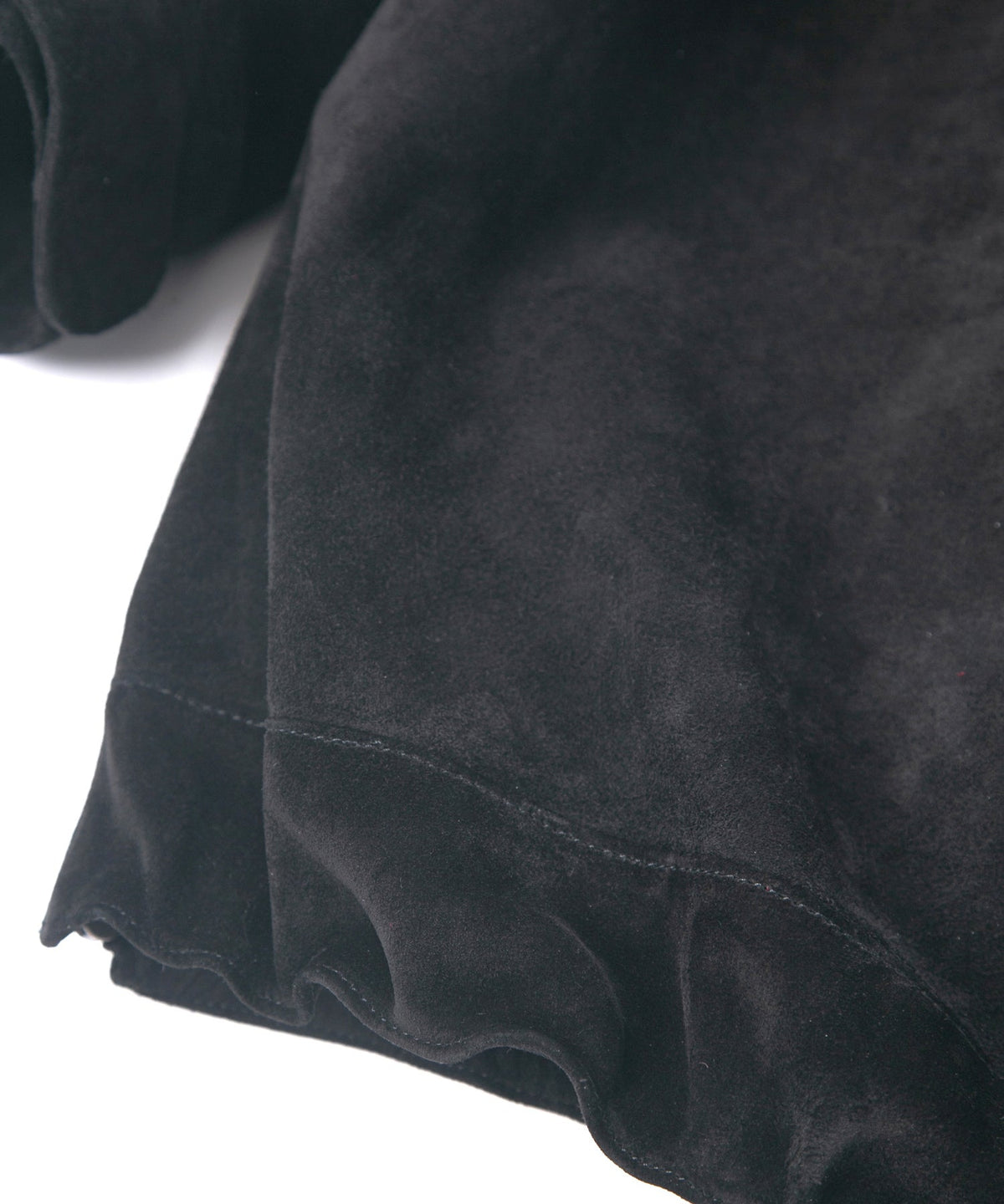 スエード ホースハイド "AD-ROCK" プルオーバー フードブルゾン - BLACK