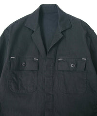 10oz Organic Cotton Stretch Denim "Over Drive" Engineer Coverall - BLACK