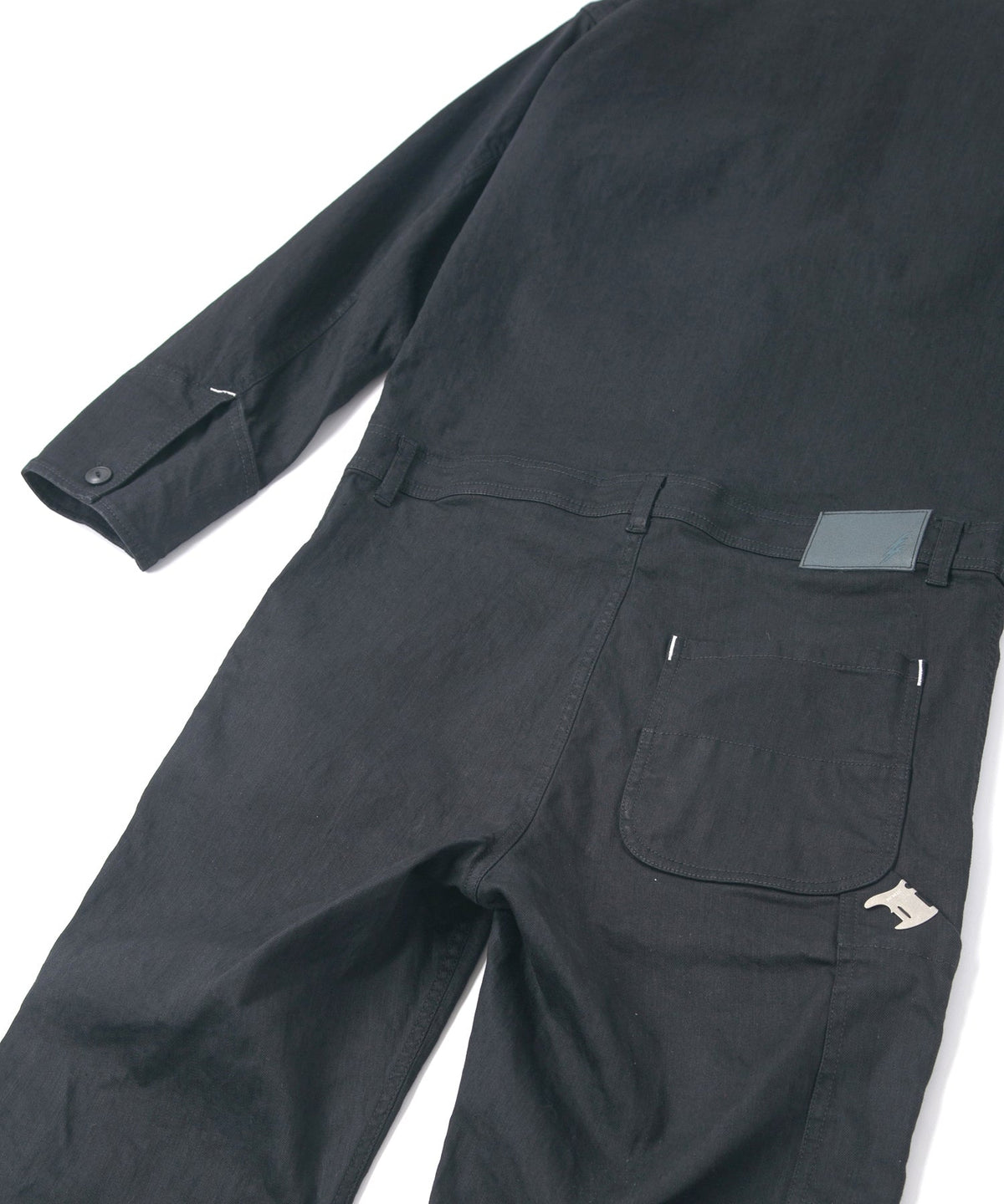 10oz Organic Cotton Stretch Denim "Over Drive" Engineer Coverall - BLACK