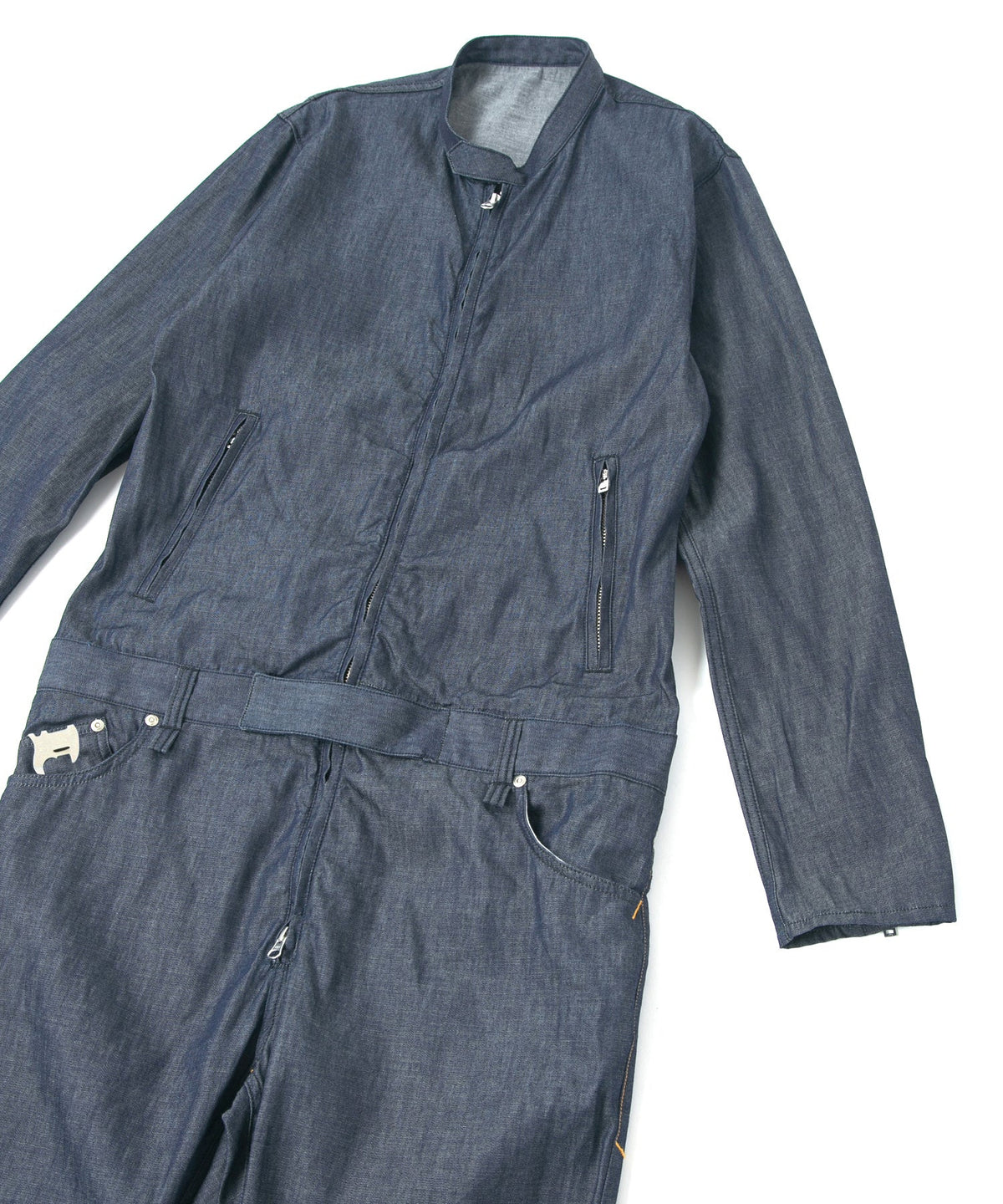 6oz Organic Cotton Denim Single Riders Coveralls - INDIGO