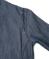 6oz Organic Cotton Denim Single Riders Coveralls - INDIGO