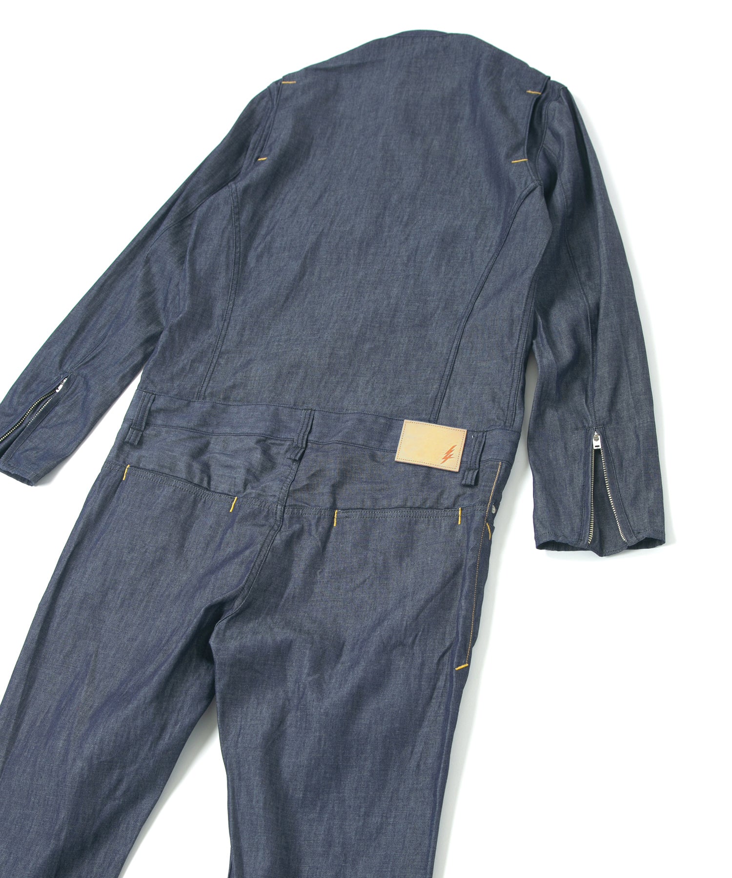 【STRUM】6oz オーガニック コットン 　　シングルライダースカバーオール 6oz オーガニック コットン デニム BULLET シングルライダース