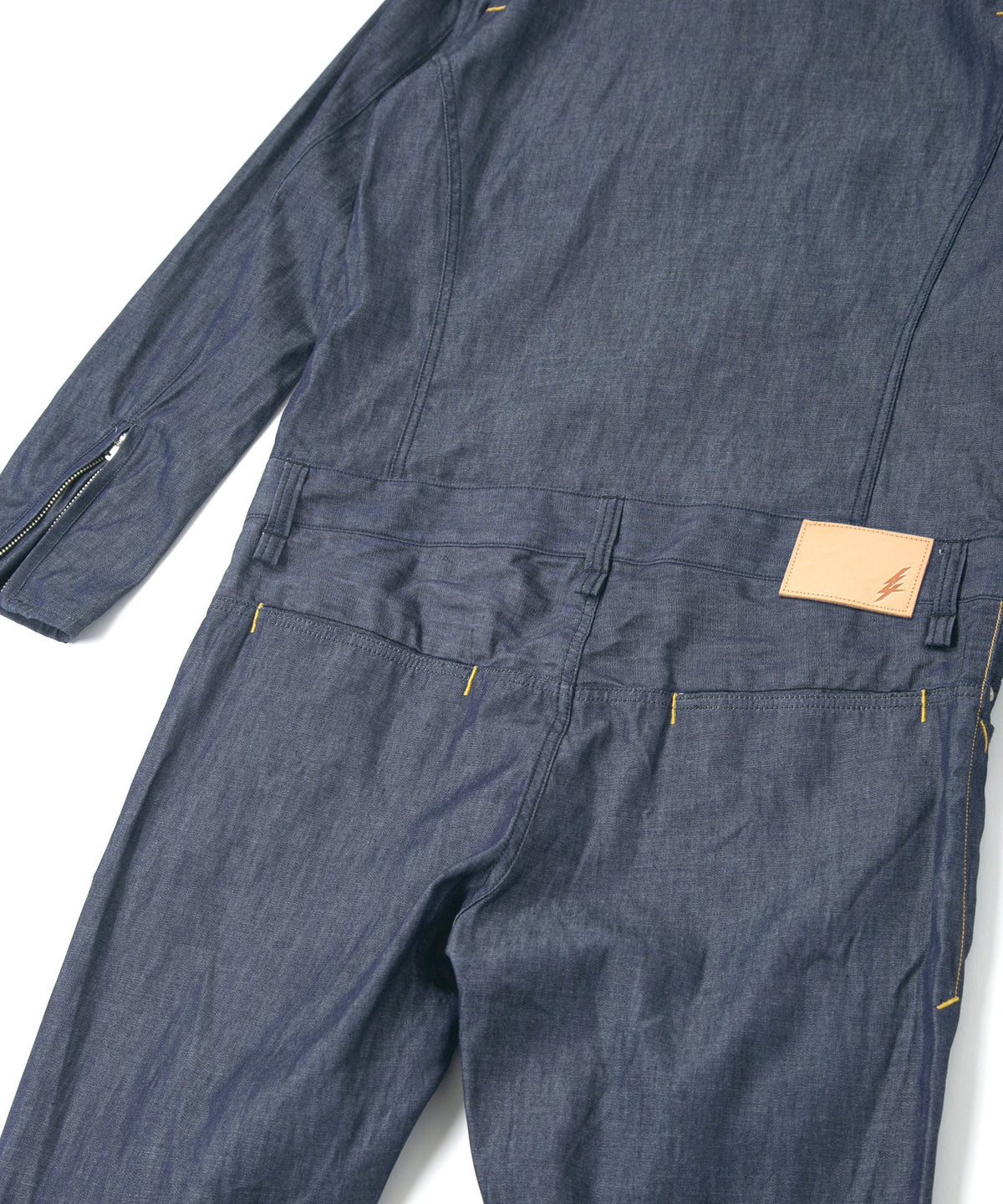 6oz Organic Cotton Denim Single Riders Coveralls - INDIGO