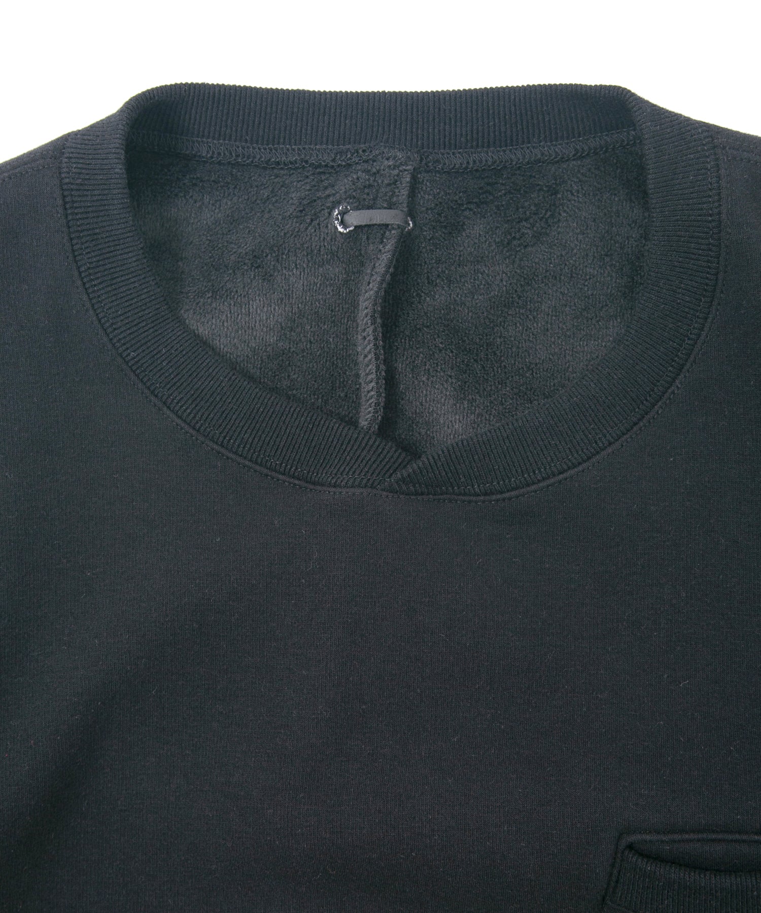 Load image into Gallery viewer, Stretch Cotton Polyester Knit Backside Velor finish Sweat Shirts - BLACK