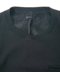 Load image into Gallery viewer, Stretch Cotton Polyester Knit Backside Velor finish Sweat Shirts - BLACK
