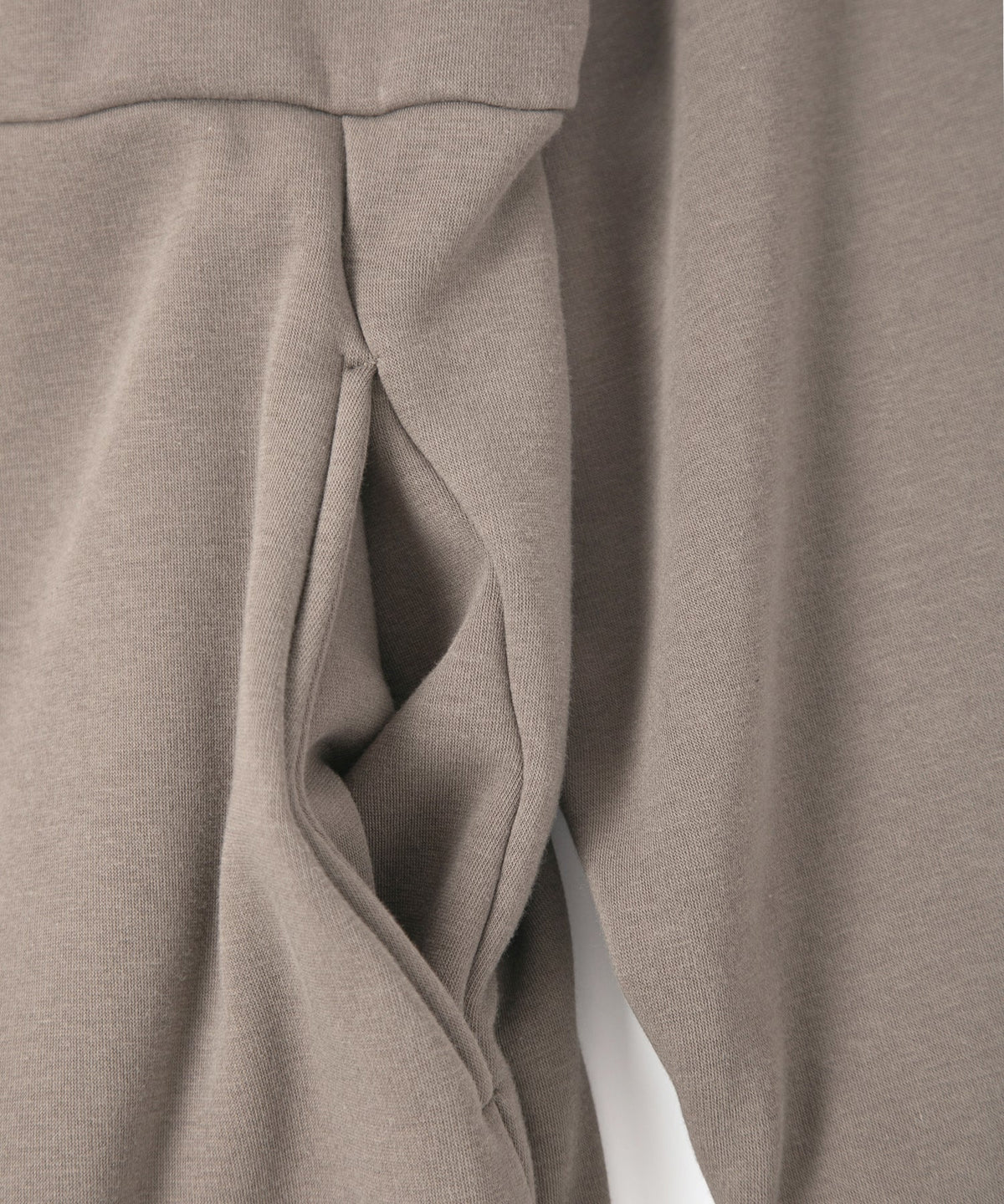 Stretch Cotton Polyester Knit Backside Velor finish Sweat Shirts - OLIVE