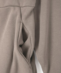 Stretch Cotton Polyester Knit Backside Velor finish Sweat Shirts - OLIVE