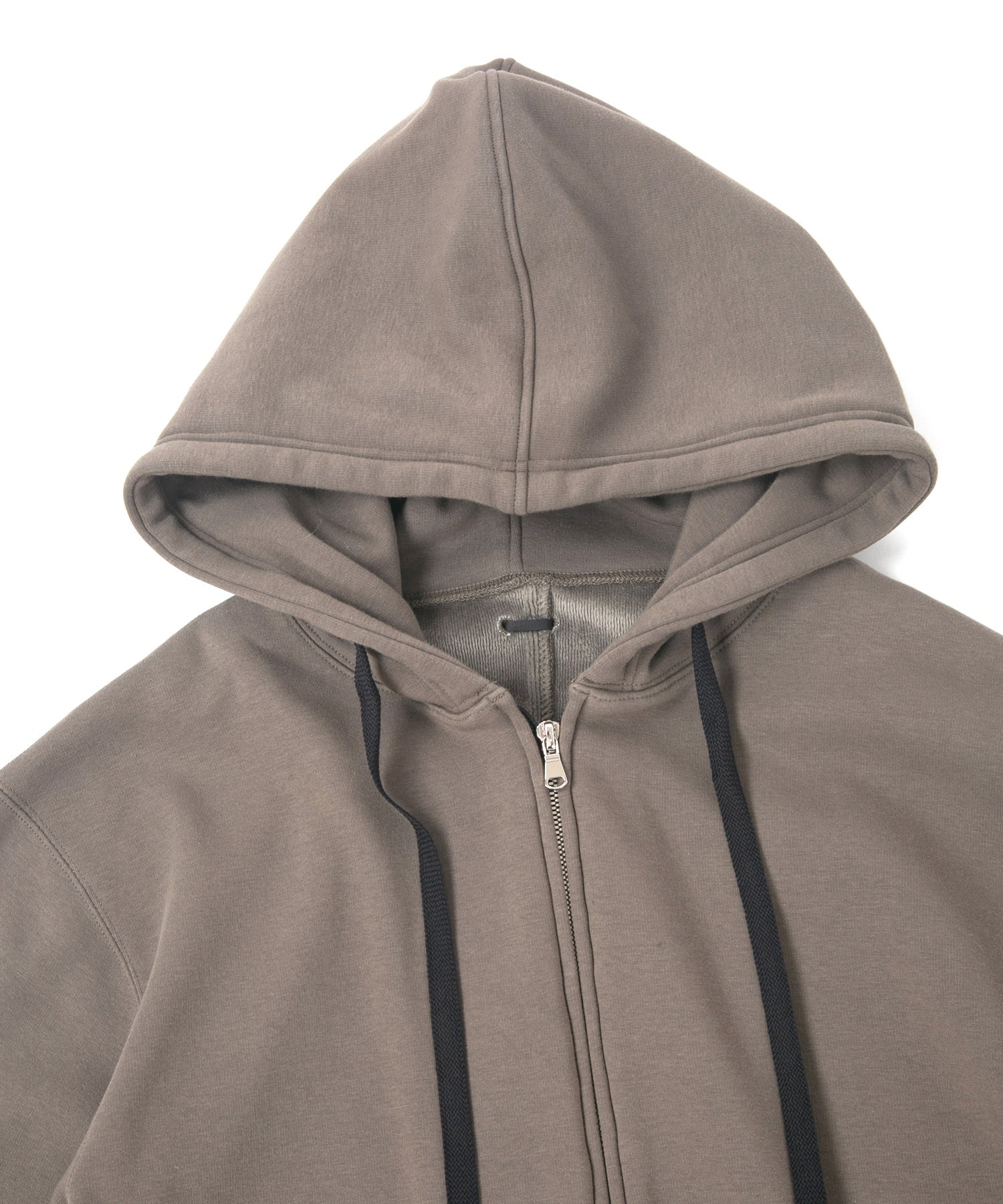 Load image into Gallery viewer, Stretch Cotton Polyester Knit Backside Velor finish Zip up Hoodie - OLIVE