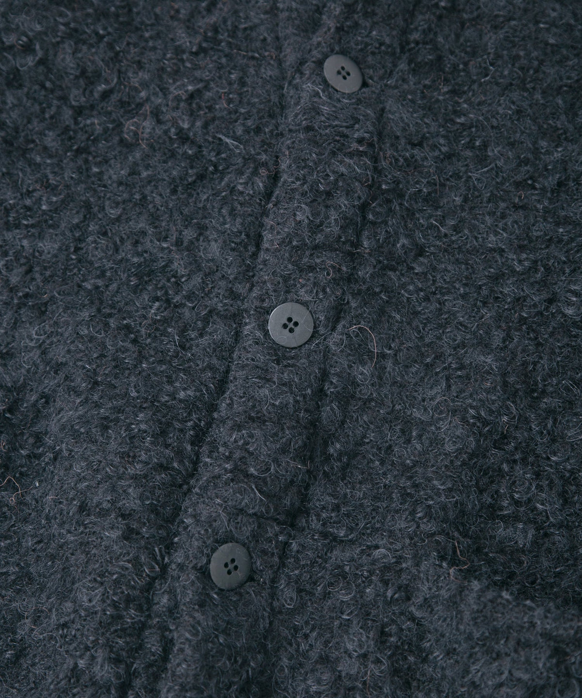 Loop Tweed Knit Long Cardigan - BLACK