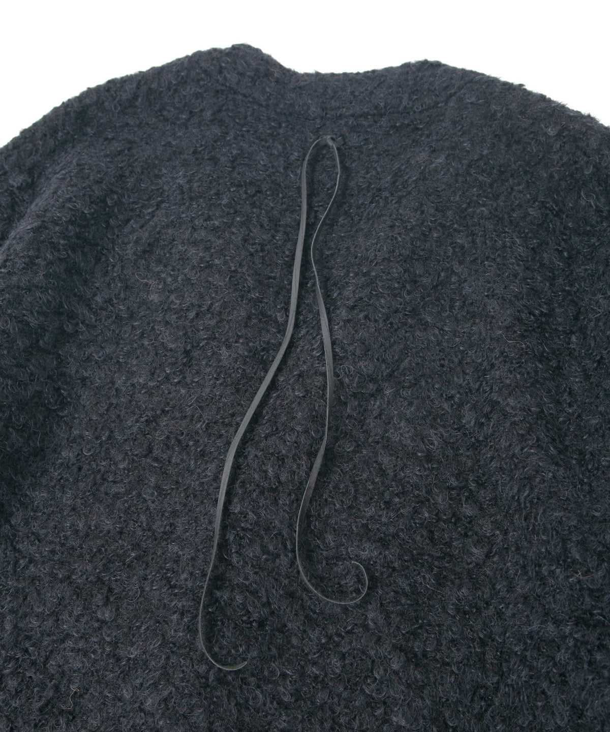 Loop Tweed Knit Long Cardigan - BLACK