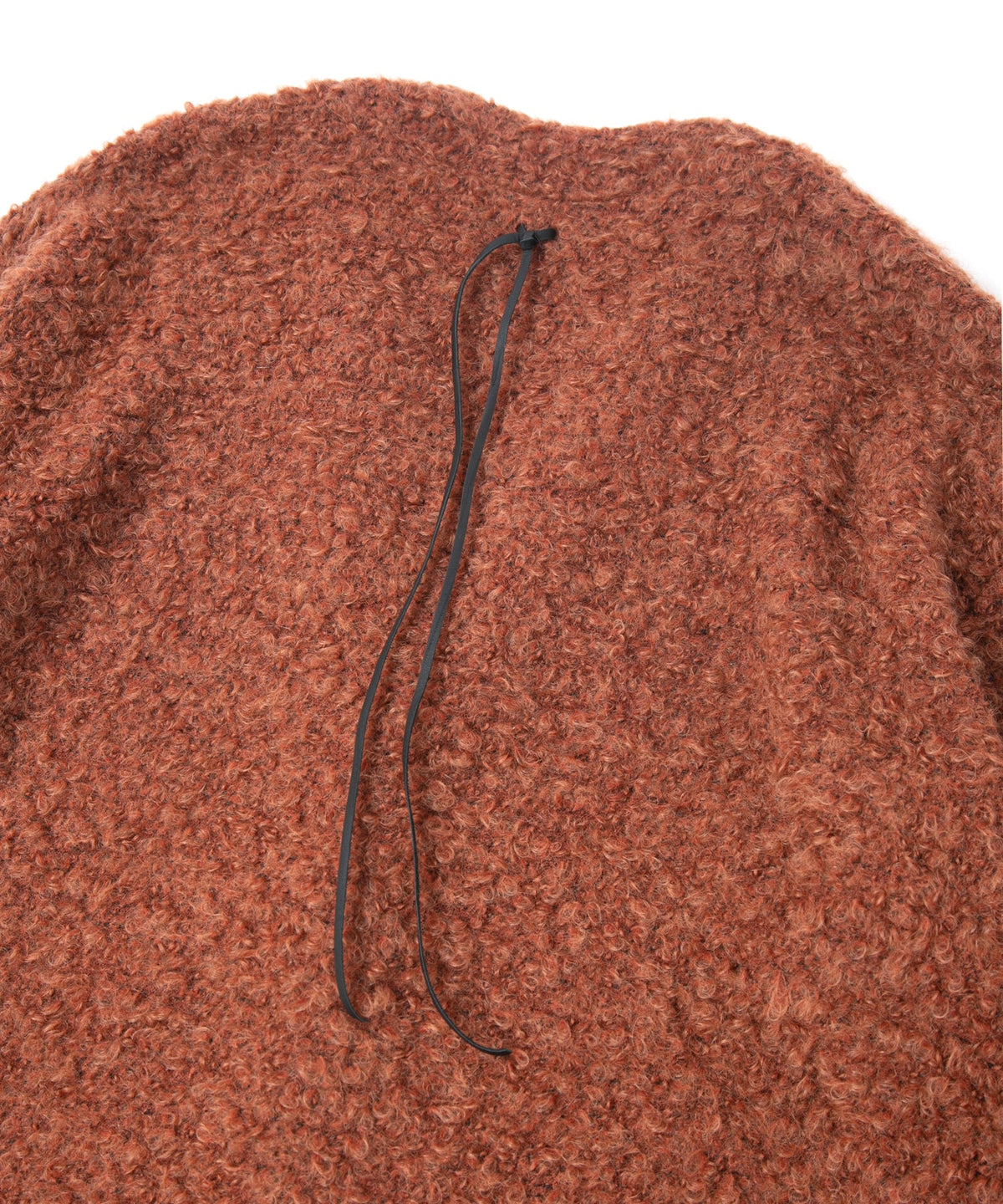 Loop Tweed Knit Long Cardigan - ORANGE