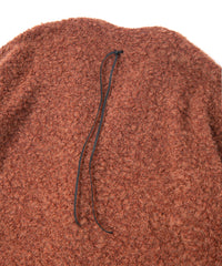 Loop Tweed Knit Long Cardigan - ORANGE