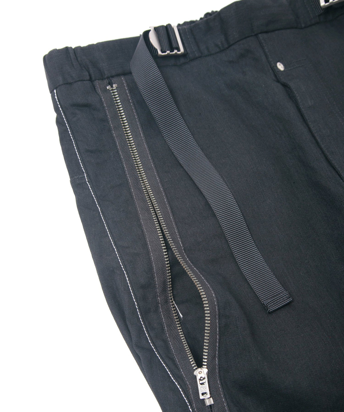 10oz オーガニックコットン ストレッデニム Easy Lyla 3D イージーワイド - BLACK