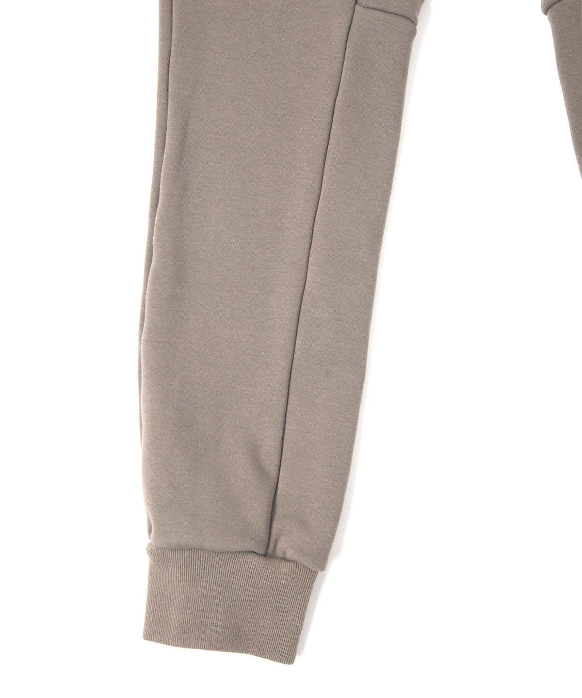 ストレッチコットンポリ ベロア加工ニット スエットパンツ - OLIVE