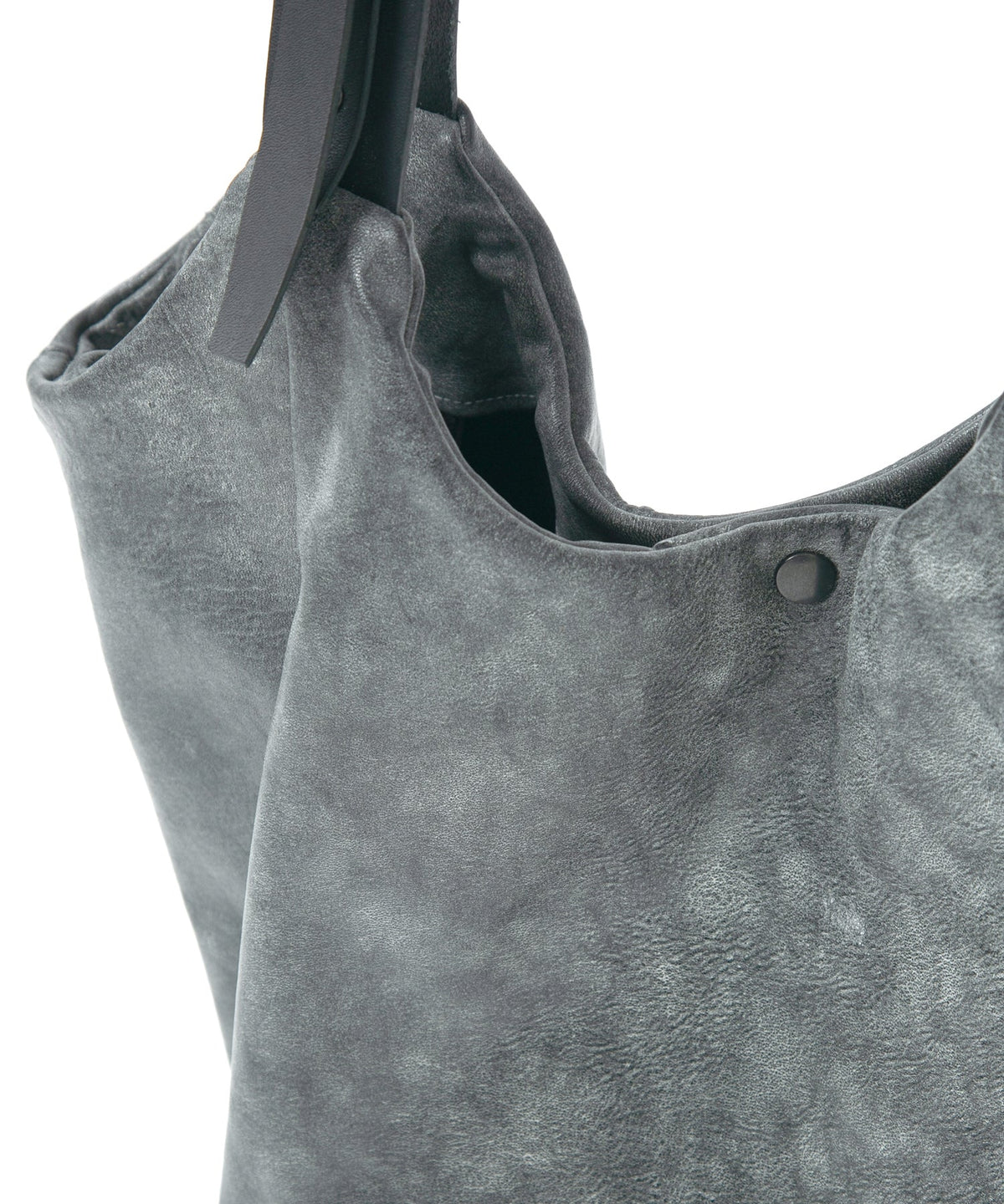 Waxed Pit Vegetable Full Tanned Shrank Horse hide Shoulder Bag - WHITE