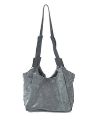 Waxed Pit Vegetable Full Tanned Shrank Horse hide Shoulder Bag - WHITE