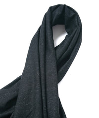 Wool Hemp Felting Stole - BLACK