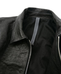 Pit Vegetable Full Tanned Shrunk Horse hide Single Riders VINCENTS - BLACK