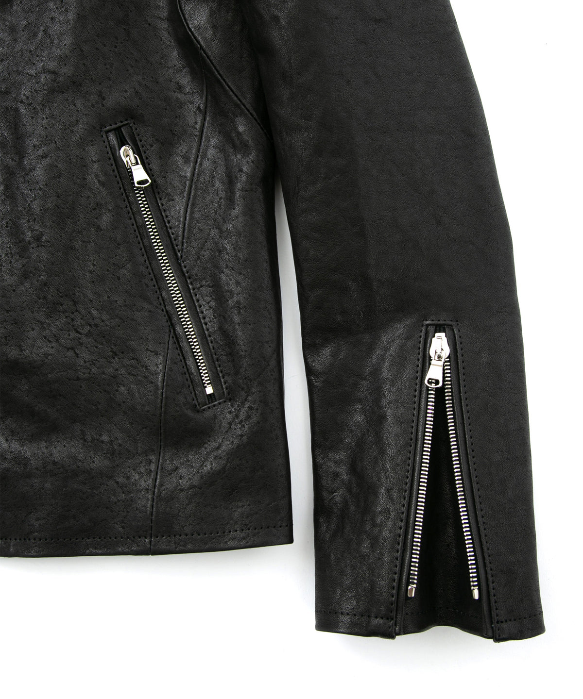 Pit Vegetable Full Tanned Shrunk Horse hide Single Riders VINCENTS - BLACK