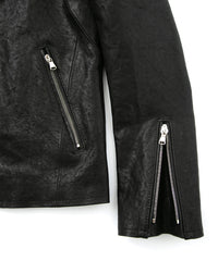 Pit Vegetable Full Tanned Shrunk Horse hide Single Riders VINCENTS - BLACK