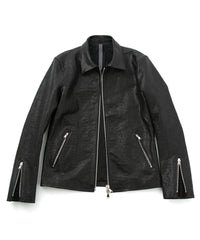 Pit Vegetable Full Tanned Shrunk Horse hide Single Riders VINCENTS - BLACK