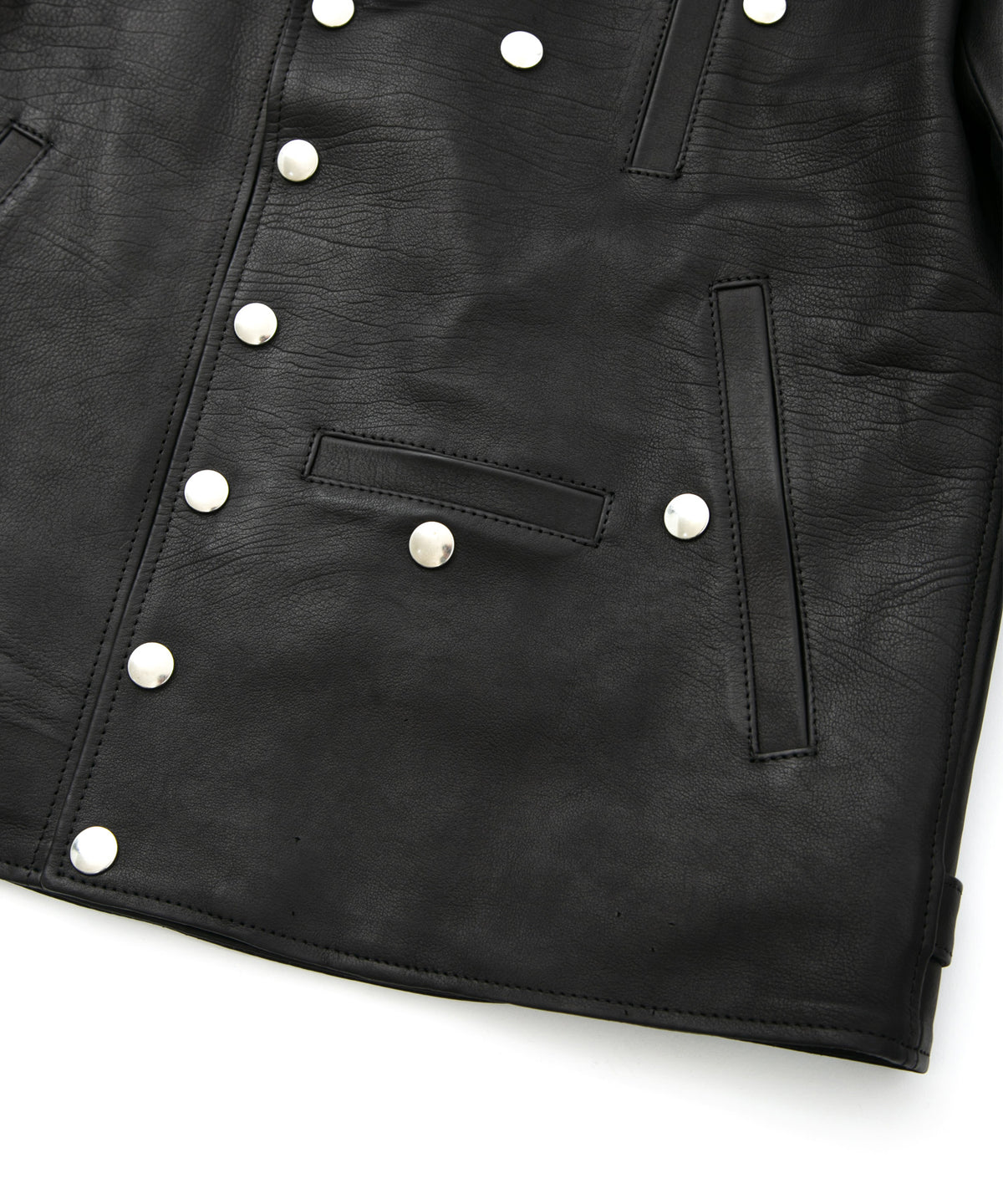 Domestic Calf Skin Napoleon Double Riders / BLACK