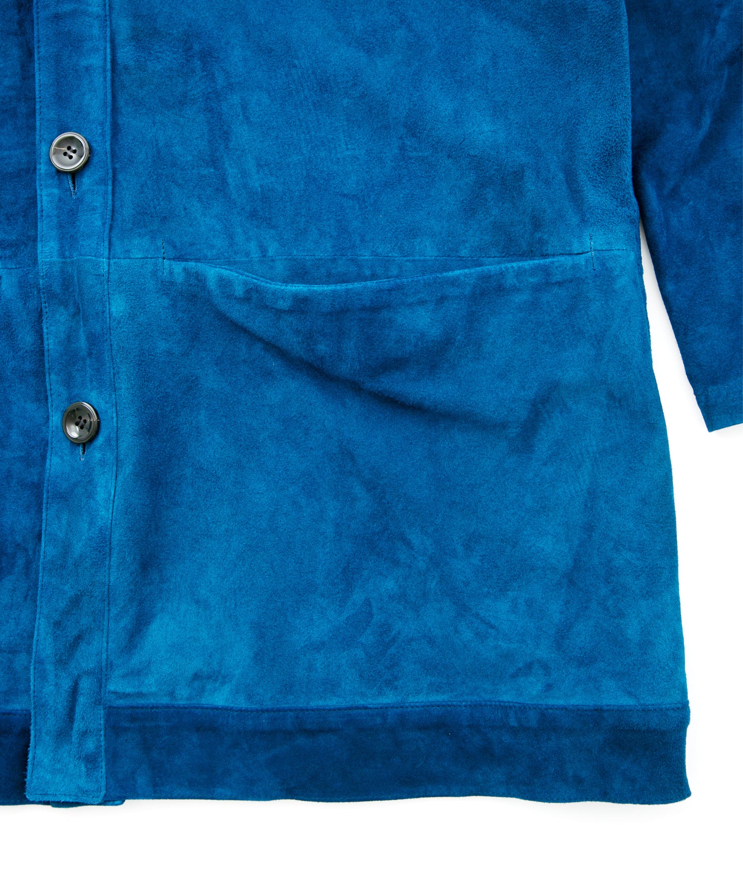 Load image into Gallery viewer, Domestic Calf Suede Over Cardigan / BLUE