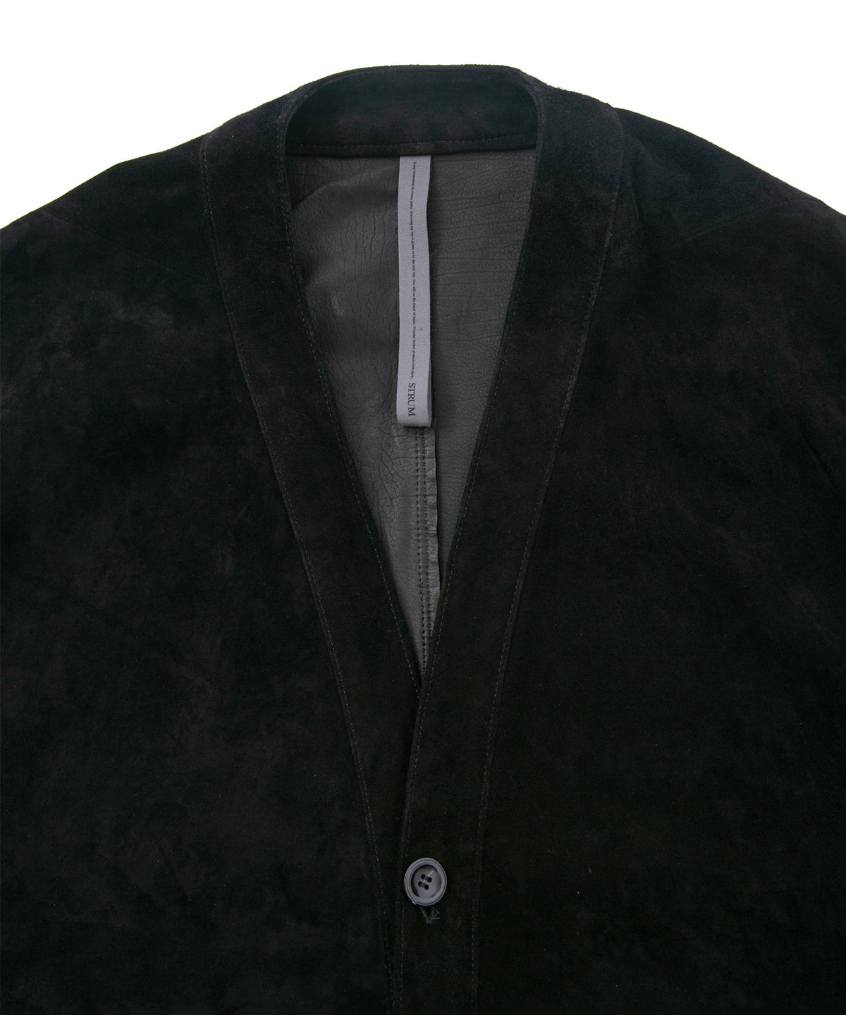 地生カーフスエード KURT オーバーカーディガン - BLACK