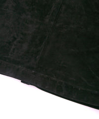 地生カーフスエード KURT オーバーカーディガン - BLACK