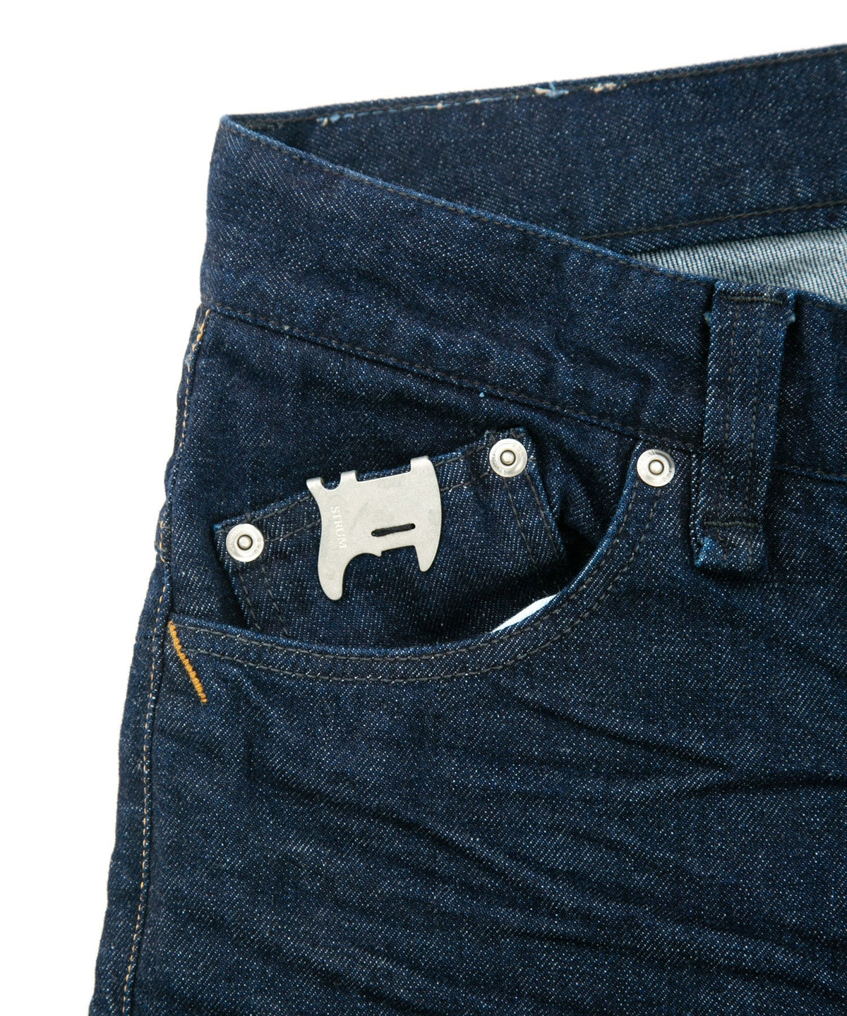 12.5oz オーガニックコットン ストレッチデニム TIGHT JOE タイトストレート ワンウォッシュ - INDIGO