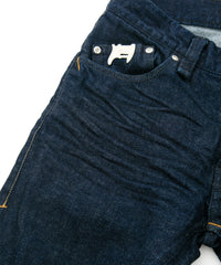 12.5oz オーガニックコットン ストレッチデニム TIGHT JOE タイトストレート ワンウォッシュ - INDIGO