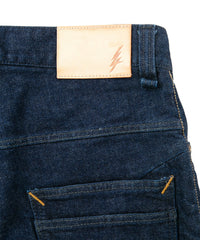 12.5oz オーガニックコットン ストレッチデニム TIGHT JOE タイトストレート ワンウォッシュ - INDIGO