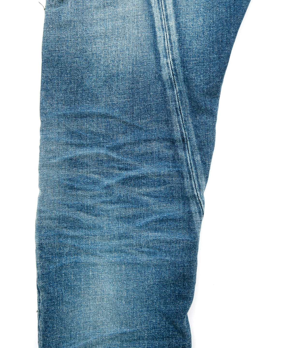 12.5oz Organic Cotton Stretch Denim Cropped Jeans Crash + Repair / INDIGO