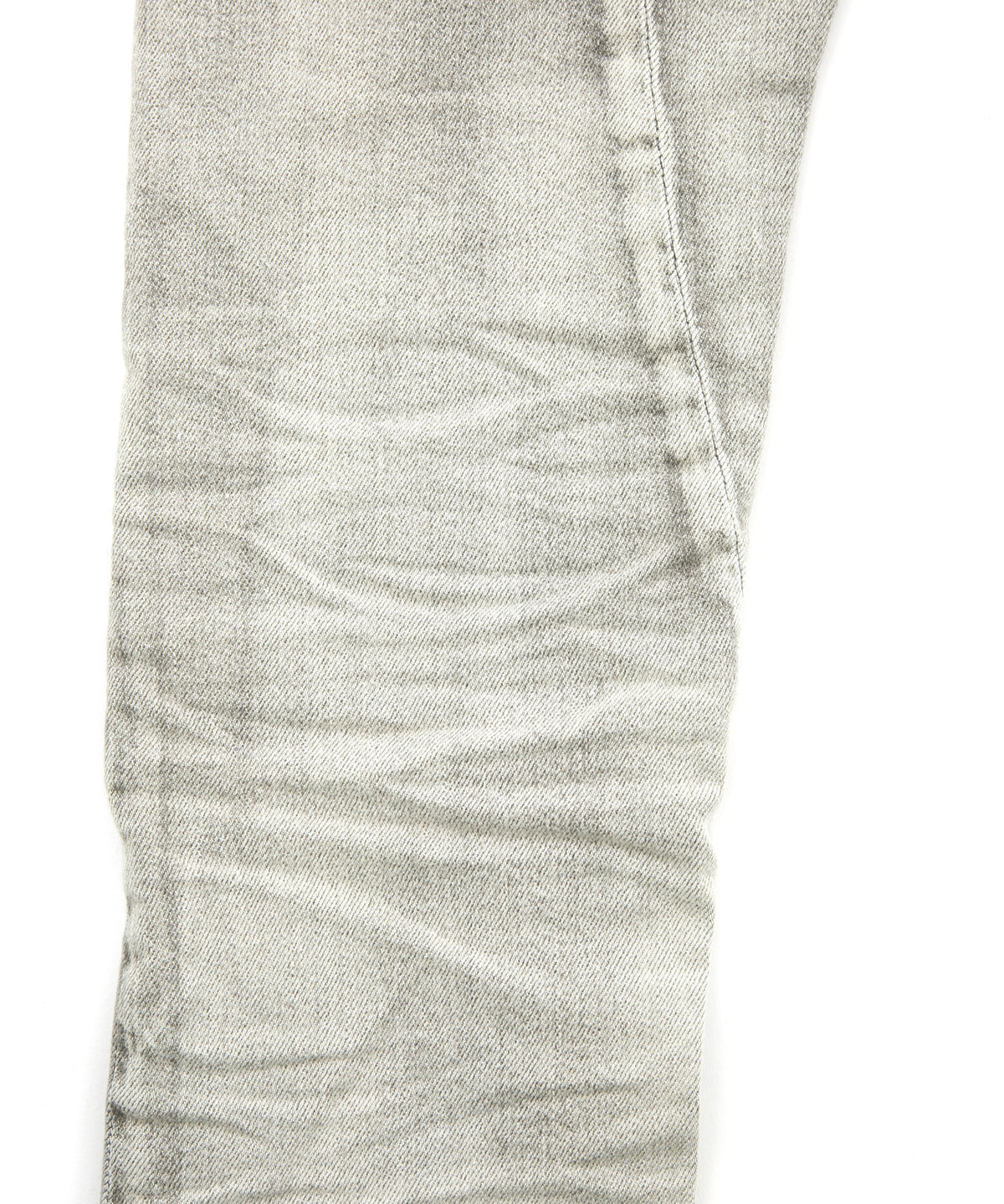 11oz オーガニックコットン ストレッチデニム TIGHT JOE タイトストレート クラッシュ + リペア - WHITE