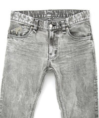 11oz Organic Cotton Stretch Denim Tight Straight Jeans / WHITE