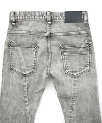 11oz Organic Cotton Stretch Denim Tight Straight Jeans / WHITE