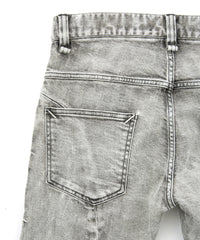 11oz Organic Cotton Stretch Denim Tight Straight Jeans / WHITE